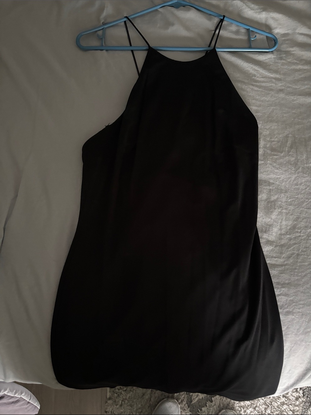 David Meister Black Halter Mini Dress